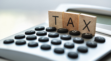 Calculator and Tax photo